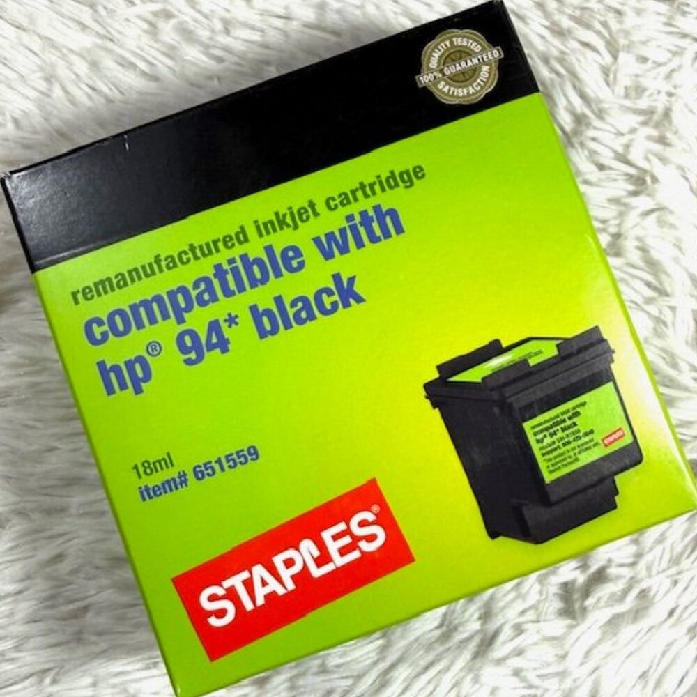 Staples Remanufactured Compatible with HP 94 Black Ink